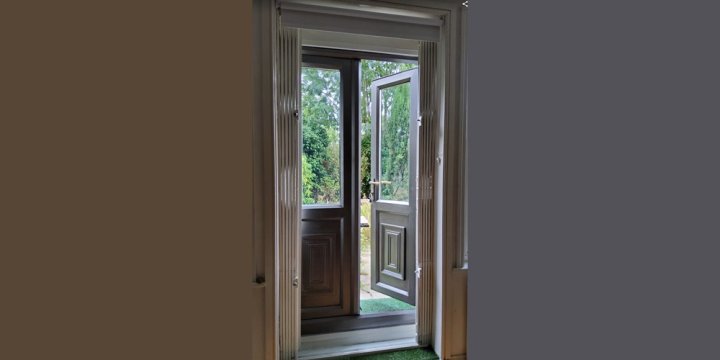 uPVC FRENCH DOOR REPLACEMENT TO ALUMINUM photo